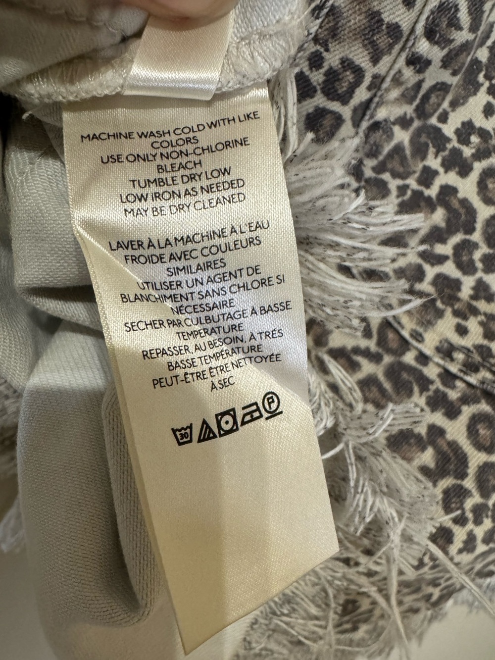 We The Free Printed Bailey Denim Mini Skirt | Size 27 | Leopard - Picture 9 of 9